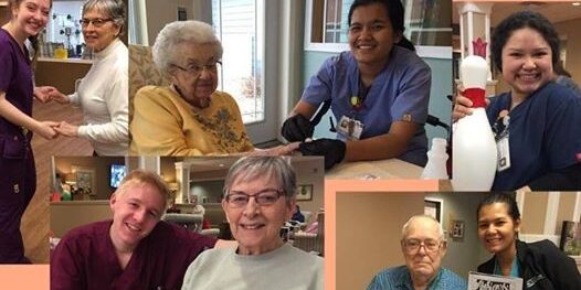 Aide staff and residents Aide staff and residents